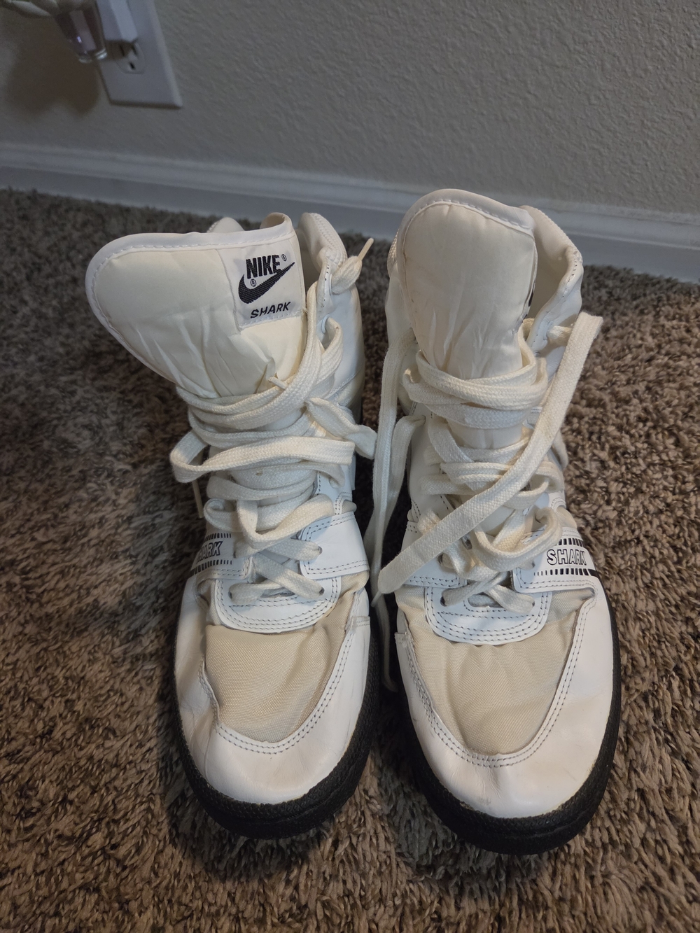 Two (2) Pairs Of VINTAGE NIKE LAND SHARK CLEATS